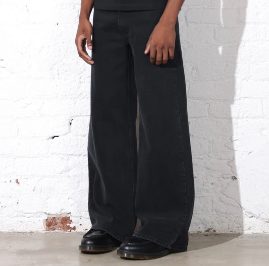 'Ariyz' Black Denim Jeans - Baggy Fit