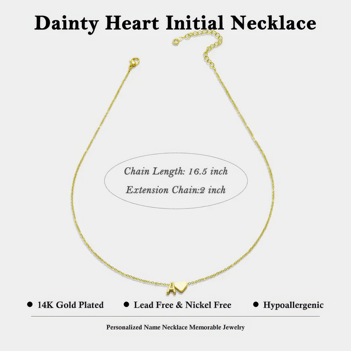 Initial Heart Necklace