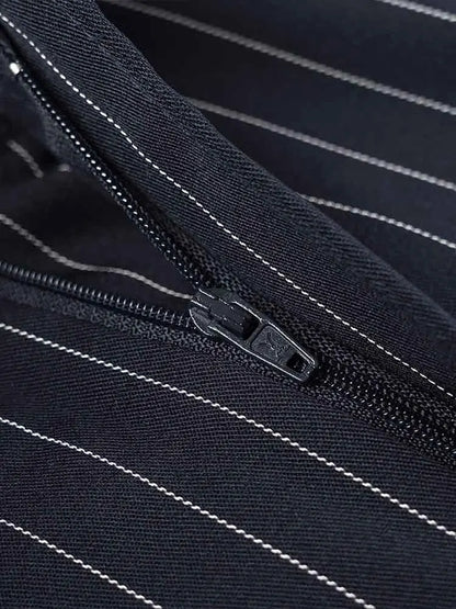 Black Pinstripe Pants
