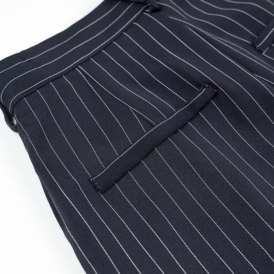 Black Pinstripe Pants