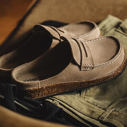 Khaki Loafer Clogs