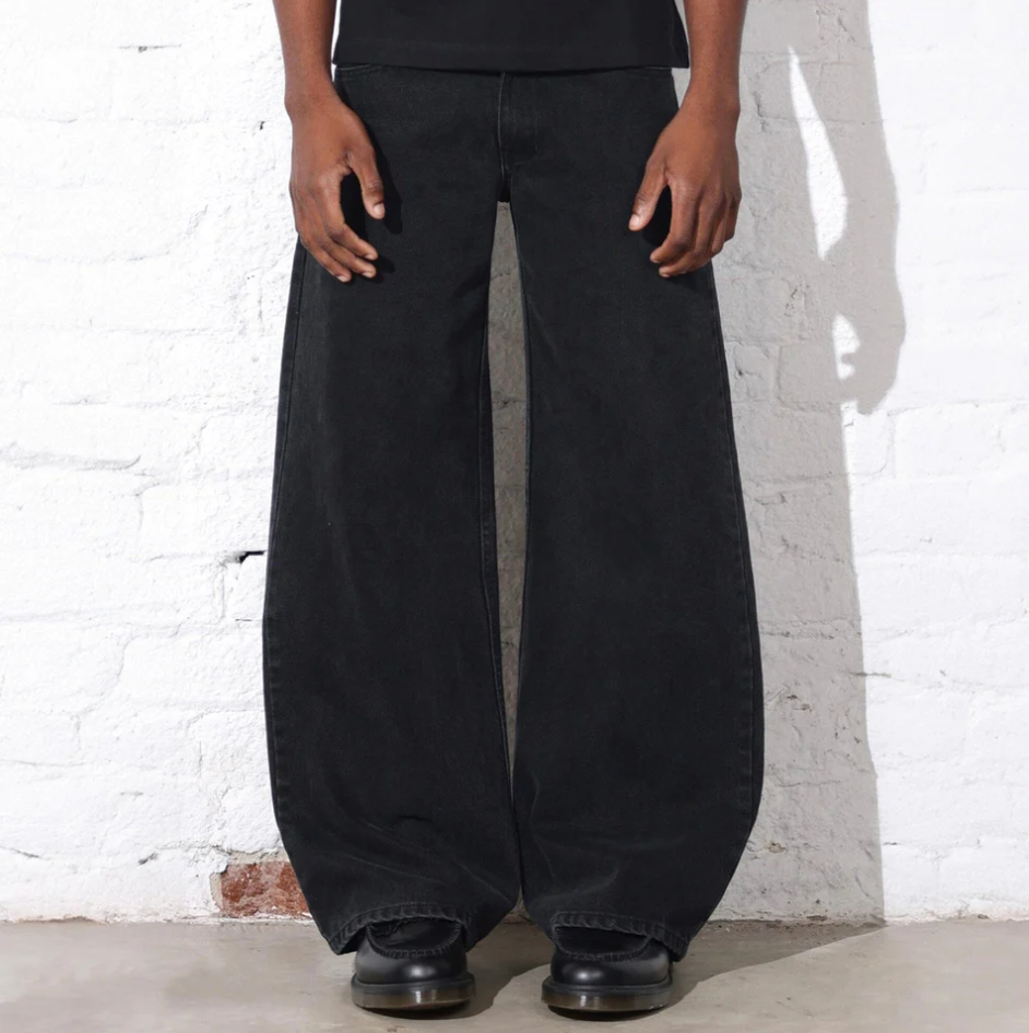 'Ariyz' Black Denim Jeans - Baggy Fit